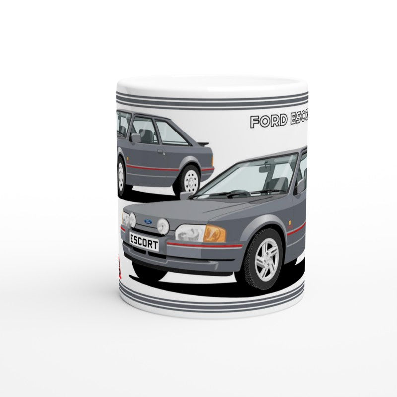 Ford Escort Mk4 XR3i 88 Spec in Gray Art Mug