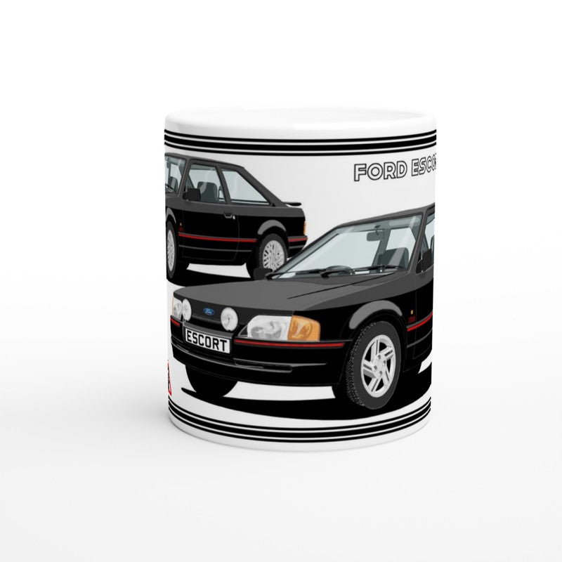 Ford Escort Mk4 XR3i 90s Spec in Black Art Mug