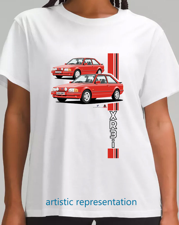 Ford Escort Mk4 XR3i 88 Spec in Red T Shirt