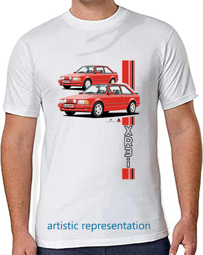 Ford Escort Mk4 XR3i 88 Spec in Red T Shirt