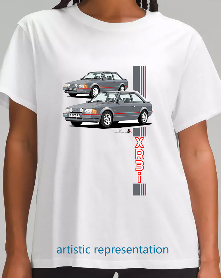 Ford Escort Mk4 XR3i 88 Spec in Silver Gray T Shirt