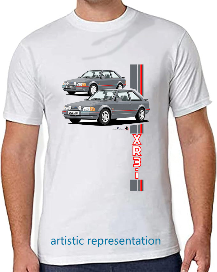 Ford Escort Mk4 XR3i 88 Spec in Silver Gray T Shirt