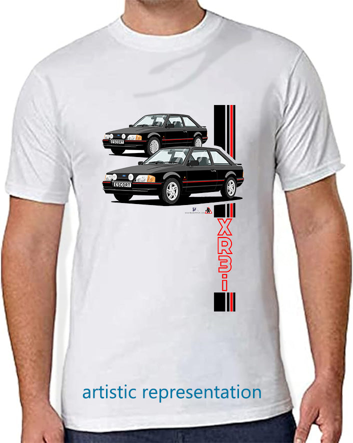 Ford Escort Mk4 XR3i in 90s Spec Black T Shirt