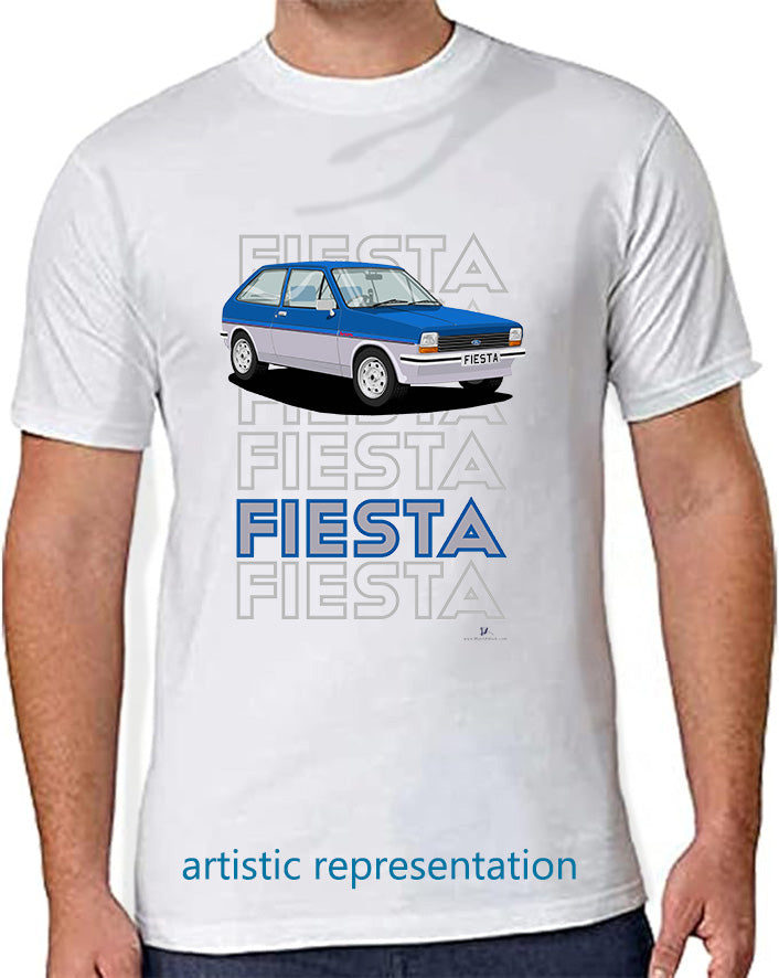 Ford Fiesta Mk1 Bravo in Blue T Shirt
