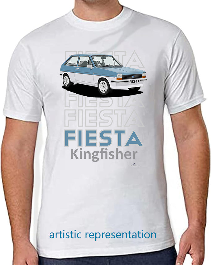 Ford Fiesta Mk1 Kingfisher Art T Shirt
