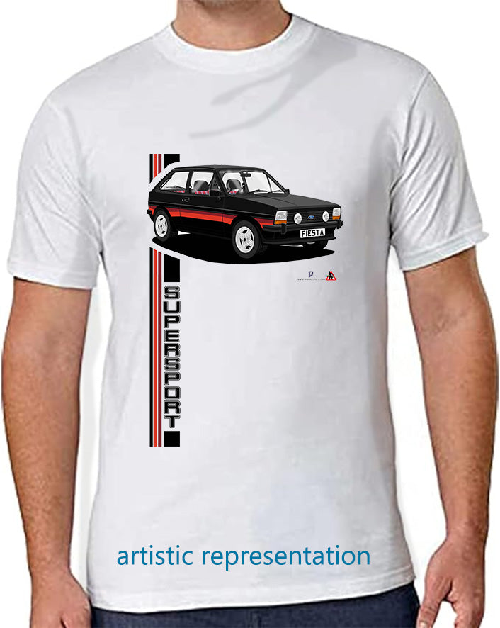 Ford Fiesta Mk1 SuperSport in Black T Shirt