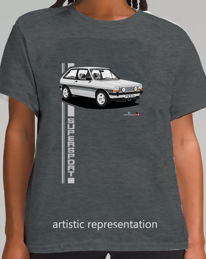 Ford Fiesta Mk1 SuperSport in Silver & Gray T Shirt