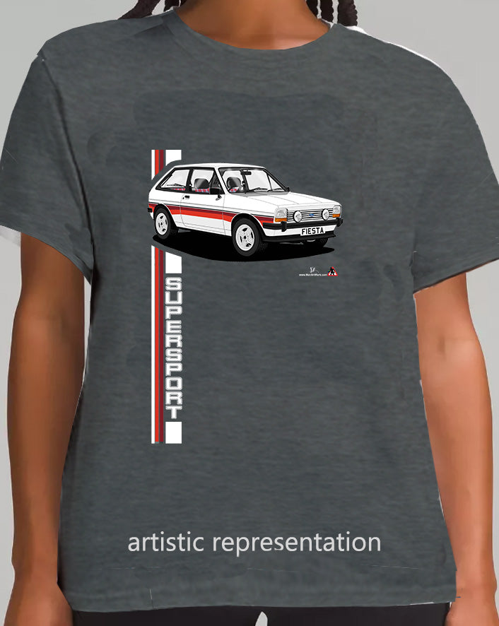 Ford Fiesta Mk1 SuperSport in White T Shirt