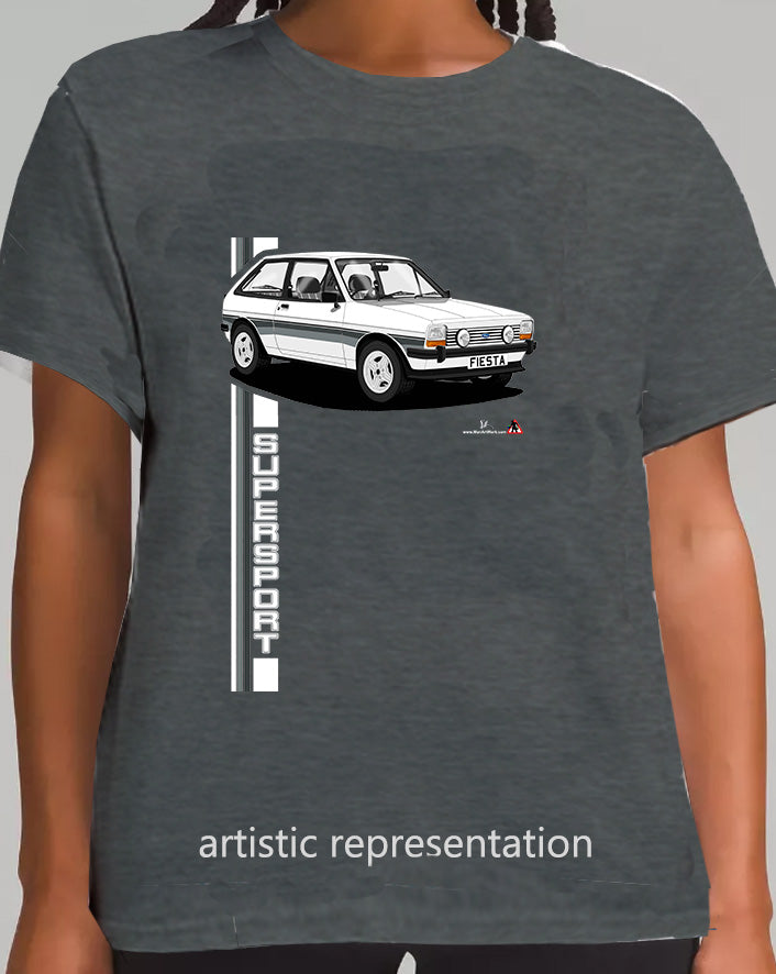 Ford Fiesta Mk1 SuperSport in White and Gray T Shirt