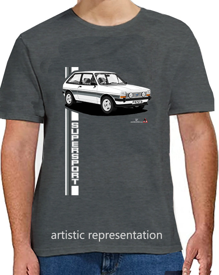 Ford Fiesta Mk1 SuperSport in White and Gray T Shirt
