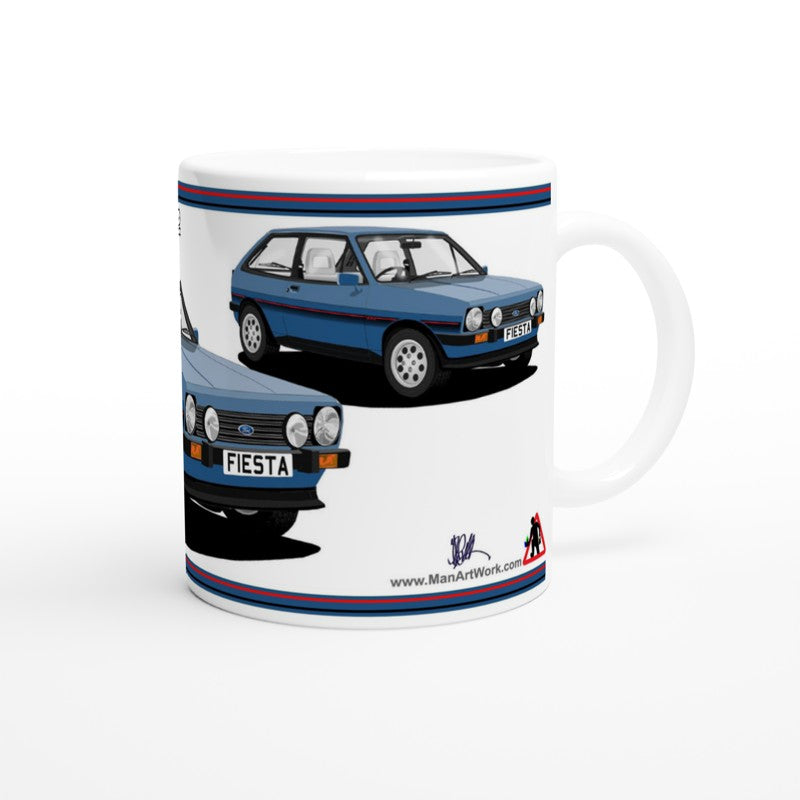 Ford Fiesta MK1 XR2 in Blue Art Car Mug