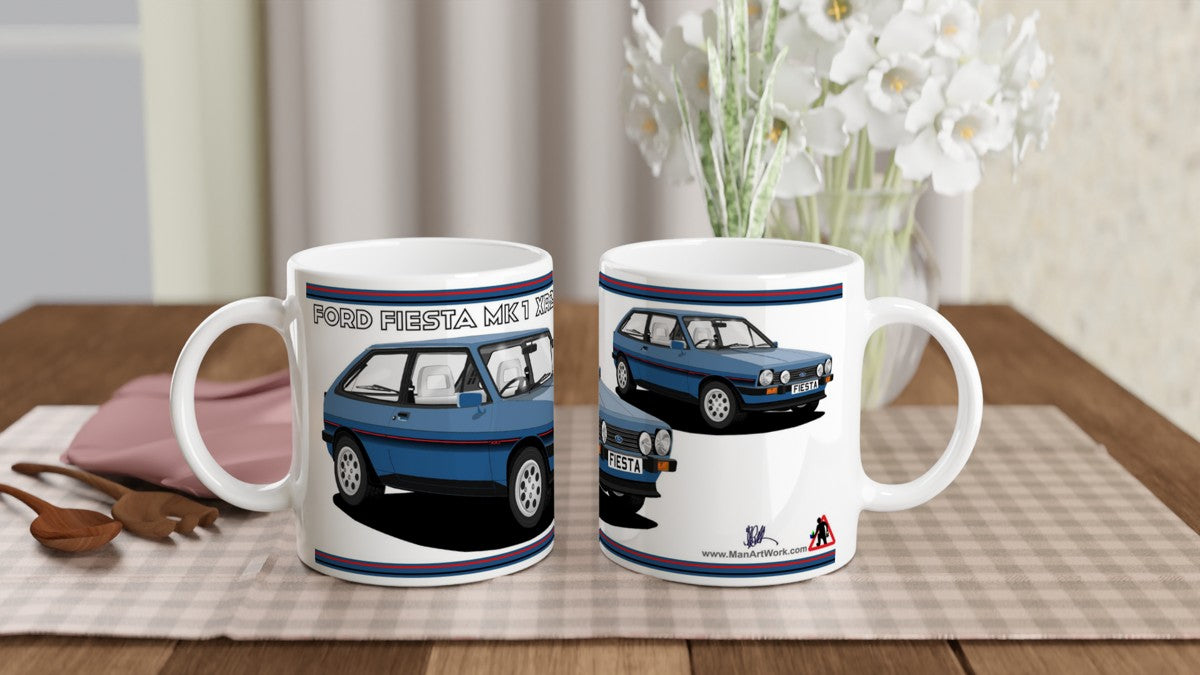 Ford Fiesta MK1 XR2 in Blue Art Car Mug