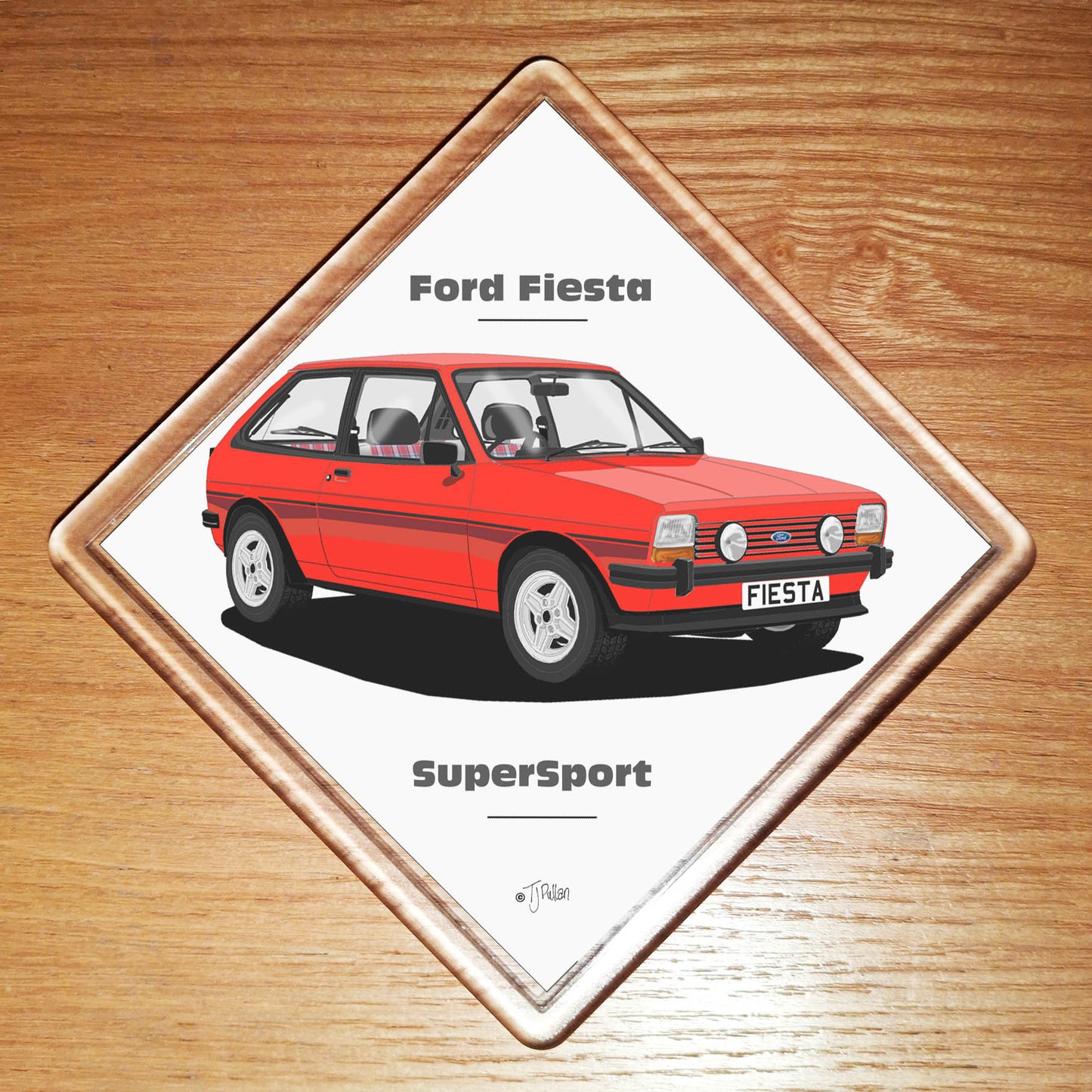 Ford Fiesta SuperSport in Red Art Coaster