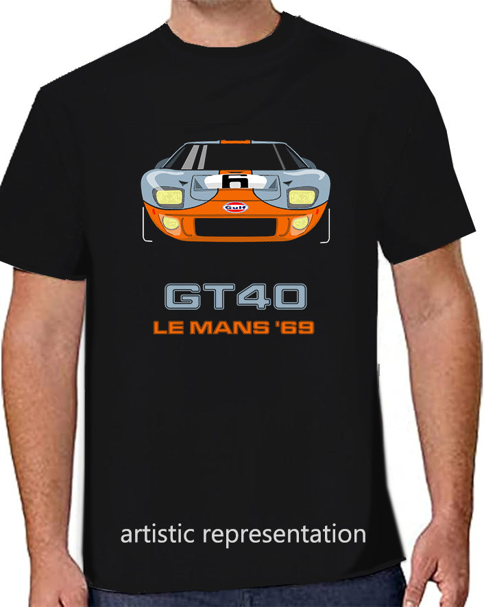 Ford GT40 Le Mans 1969 Gulf Art T Shirt