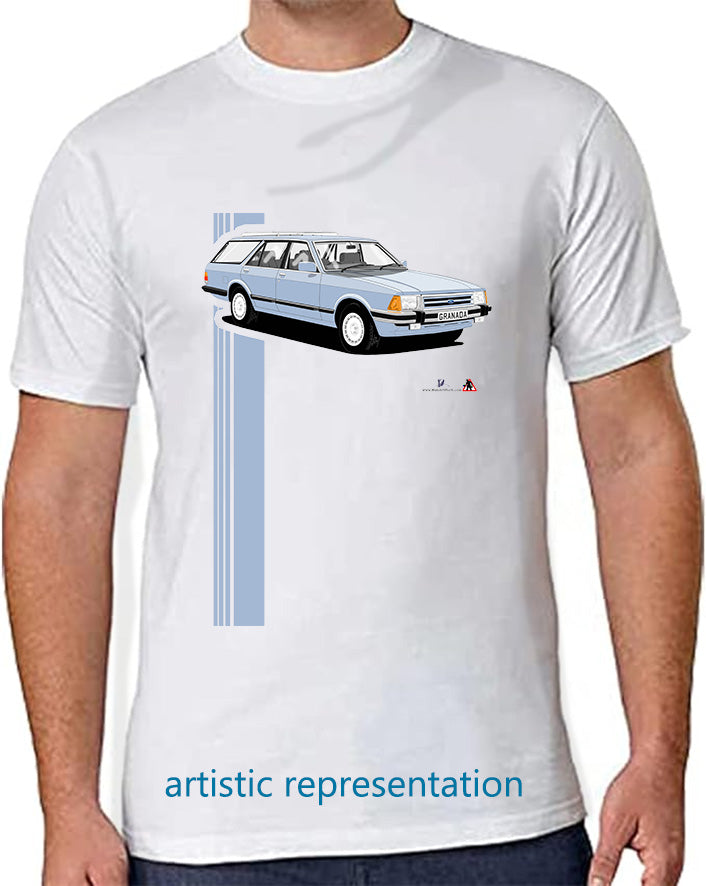Ford Granada Mk2 facelift Ghia Estate in Blue Shirt