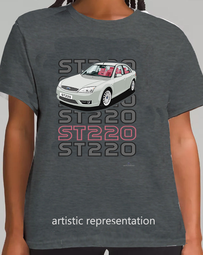 Ford Mondeo MK3 ST220 Hatchback in Silver & Red T Shirt
