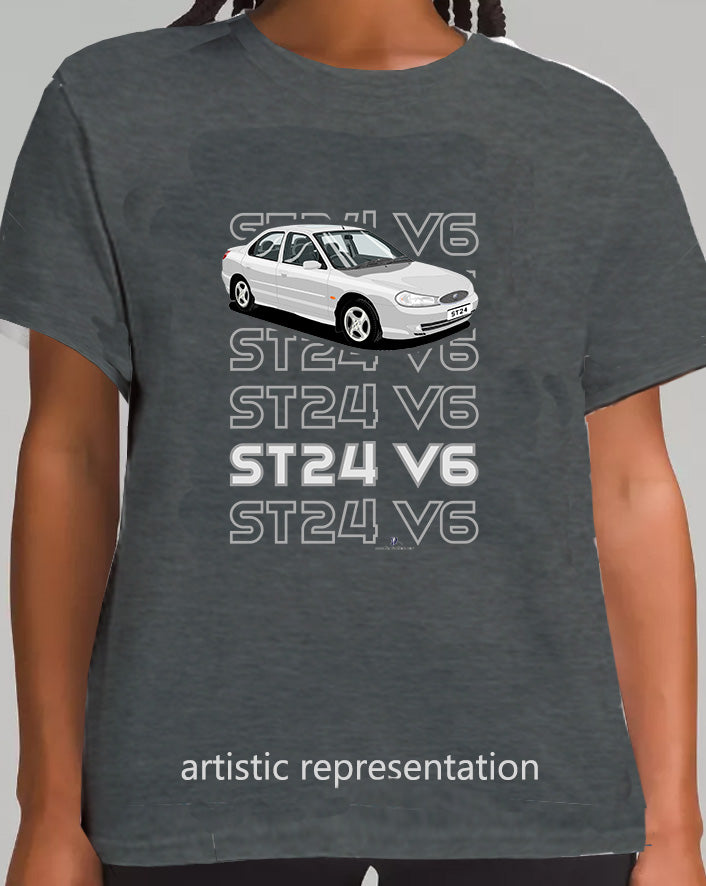 Ford Mondeo MK2 ST24 Saloon in Silver T Shirt