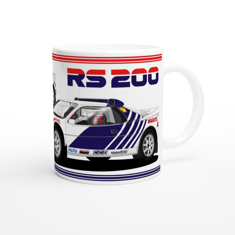 Ford RS200 Rally Car Mug