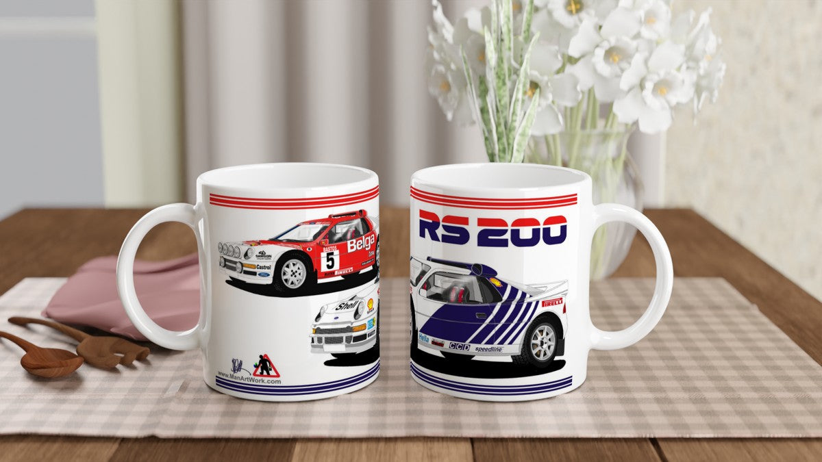 Ford RS200 Rally Car Mug
