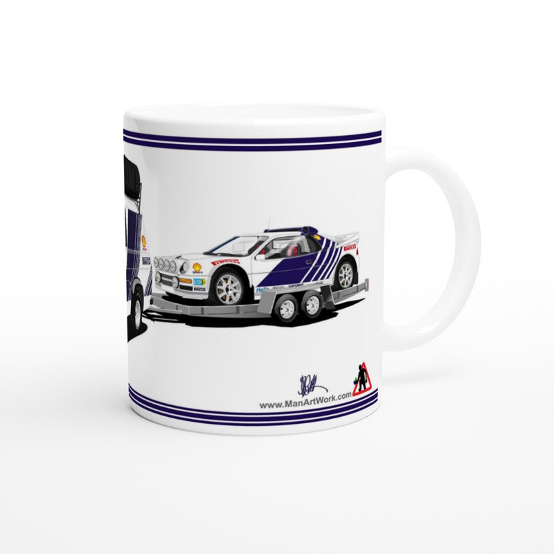 Ford RS200 Rally Car with van Mug