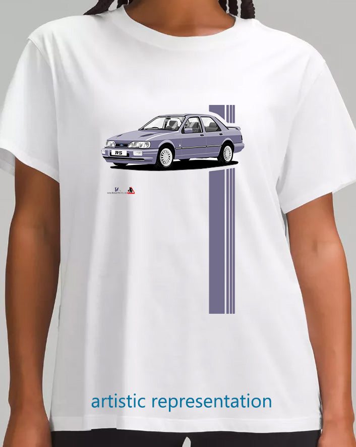 Ford Sierra Sapphire RS Cosworth 4x4 in Light Blue T Shirt