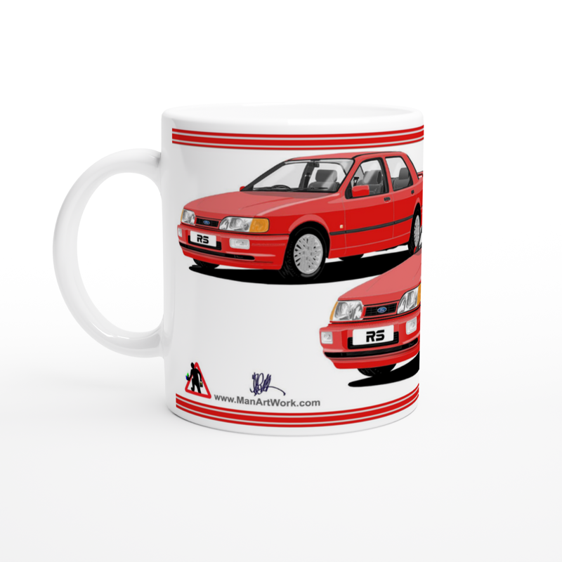 Ford Sierra Sapphire RS Cosworth in Red Art Mug