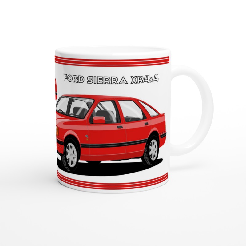 Ford Sierra XR4x4 in Red Art Mug