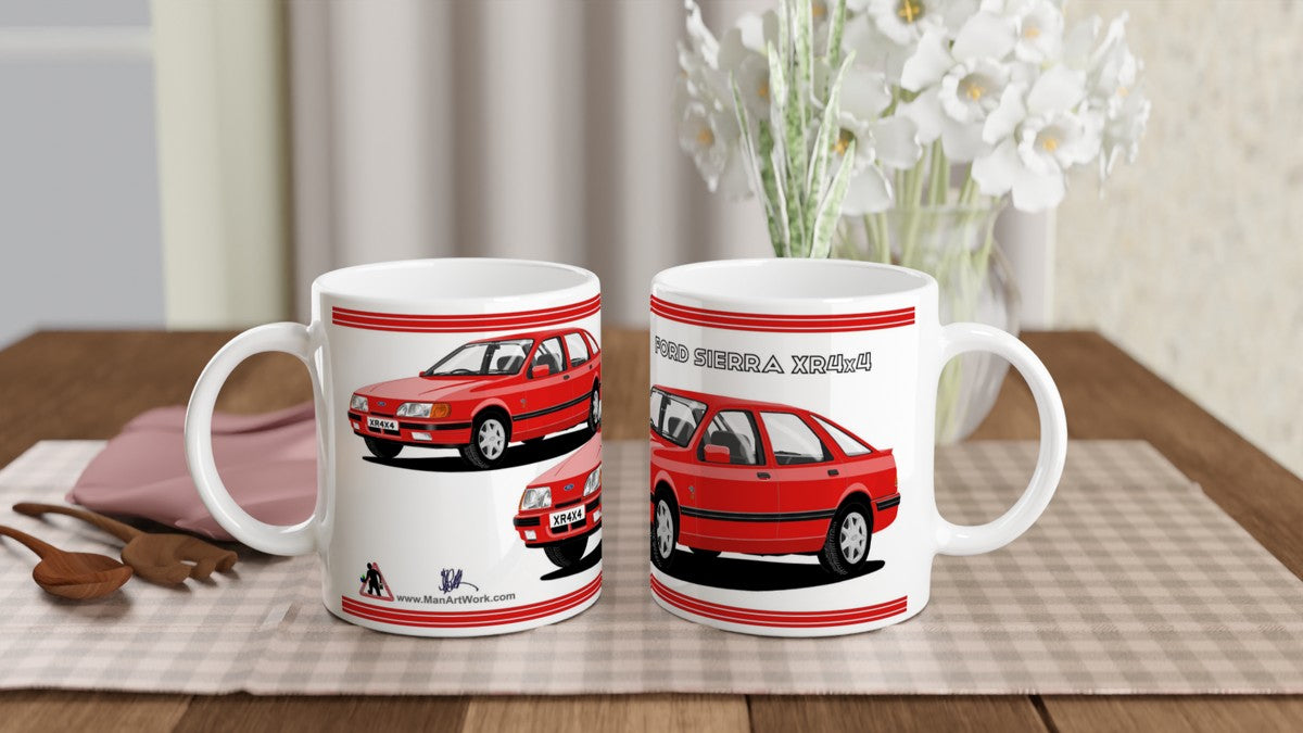 Ford Sierra XR4x4 in Red Art Mug