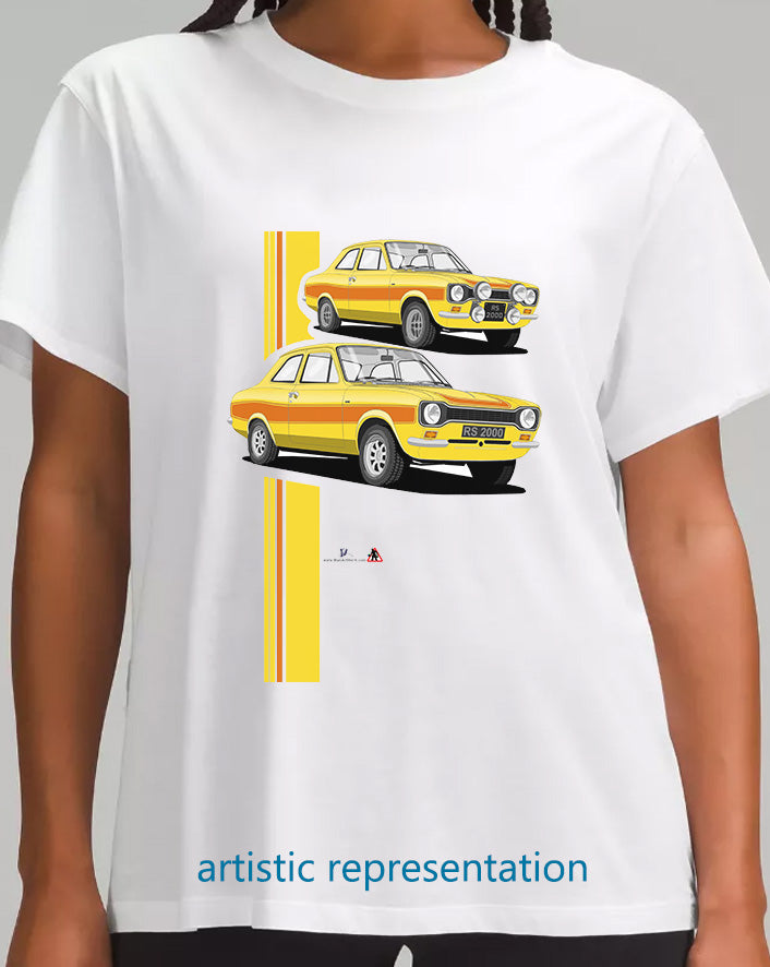 Ford Escort Mk1 RS2000 in Yellow T Shirt