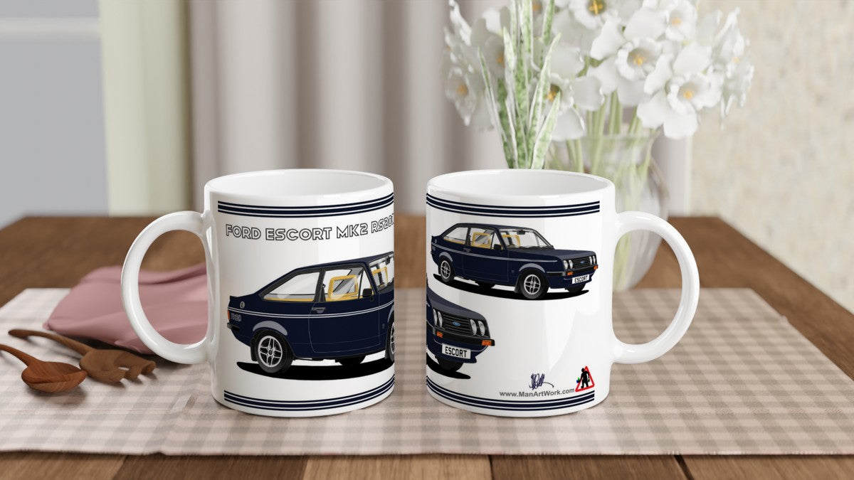 Ford Escort Mk2 RS2000 Mug (Blue Car) Mug