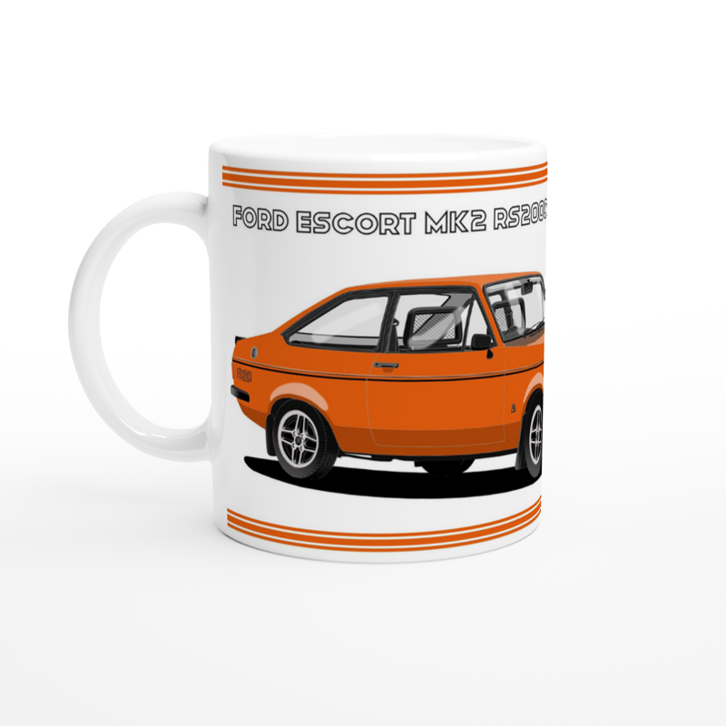Ford Escort Mk2 RS2000 Mug (Orange Car) Mug