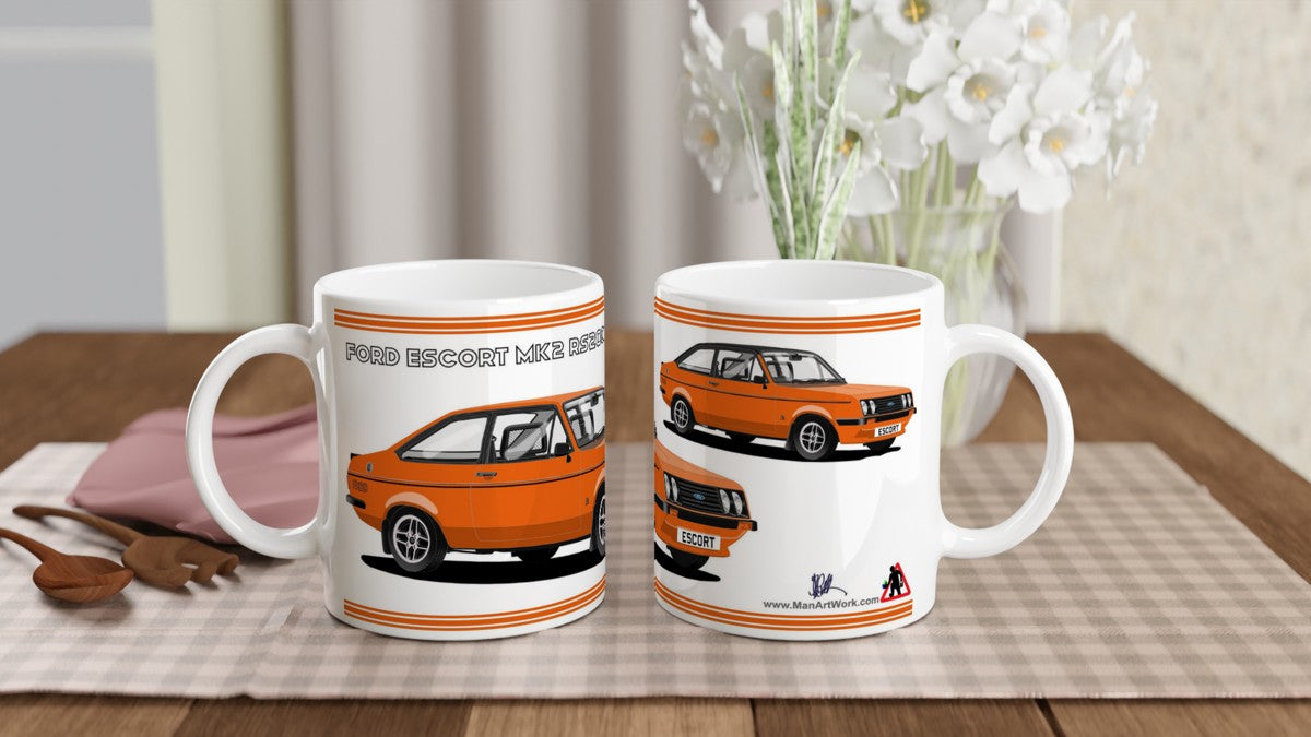 Ford Escort Mk2 RS2000 Mug (Orange Car) Mug