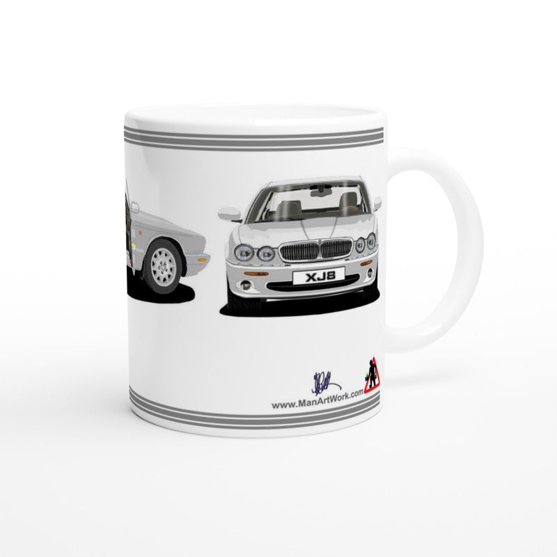 Jaguar XJ8 in Silver Art Mug