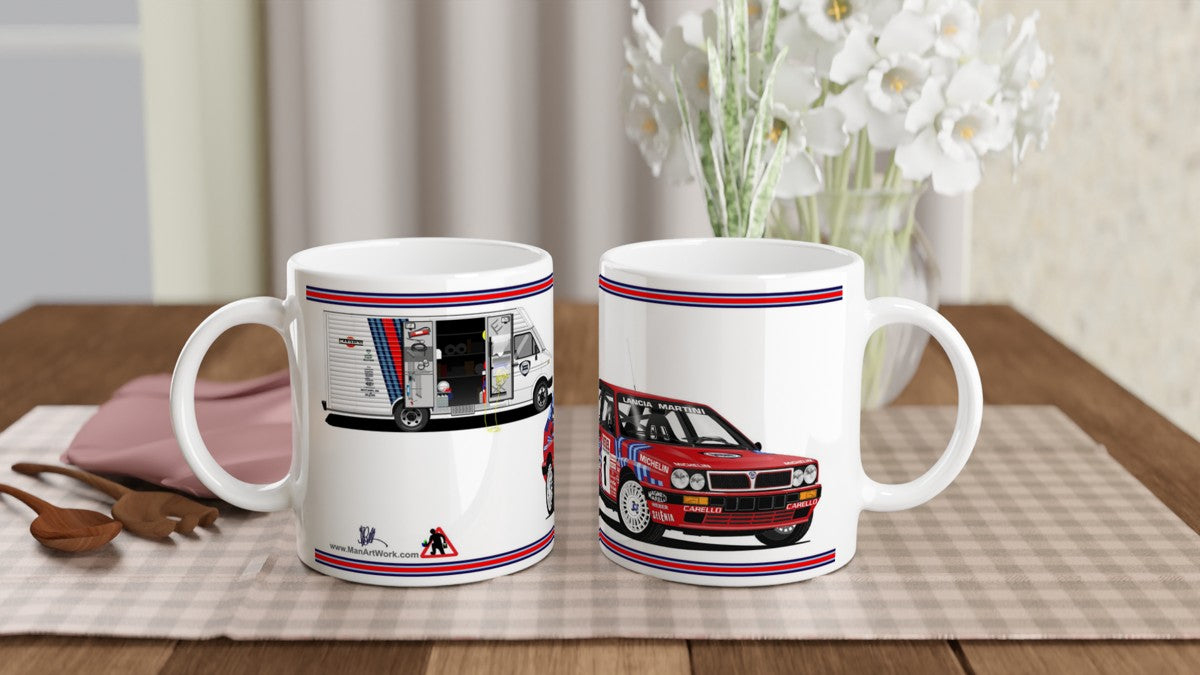 Lancia Delta Integrale Red Rally Car Mug