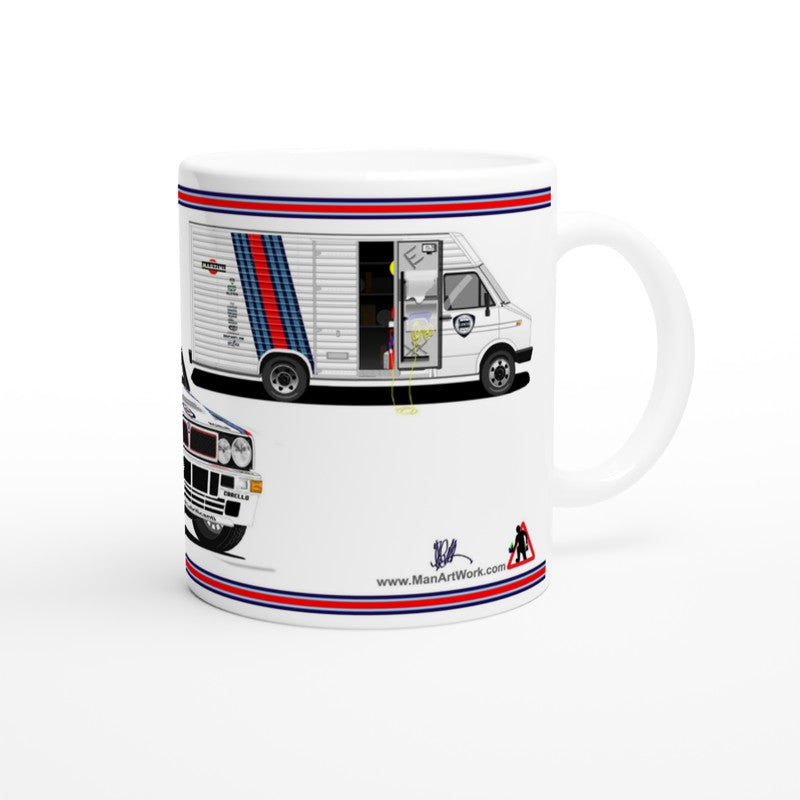Lancia Super Delta Rally Car with Van Mug