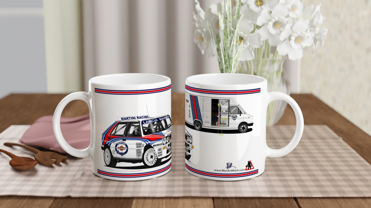 Lancia Super Delta Rally Car with Van Mug