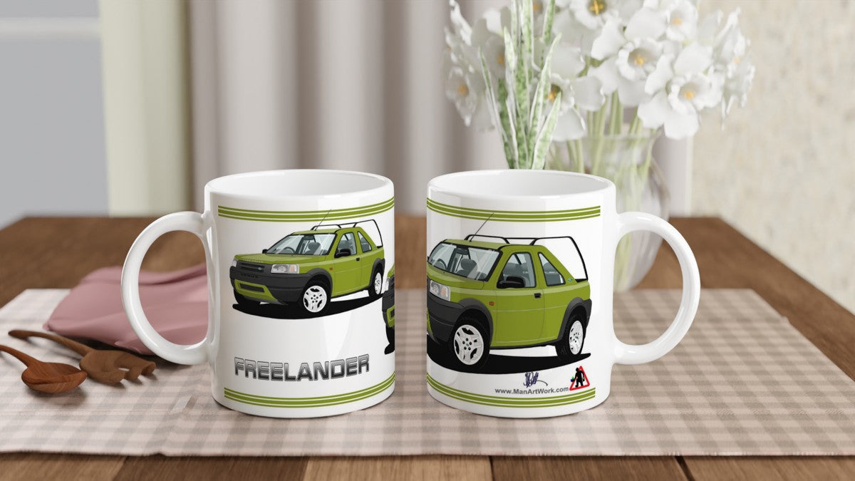 Land Rover Freelander Mk1 3 Door in Green Art Mug