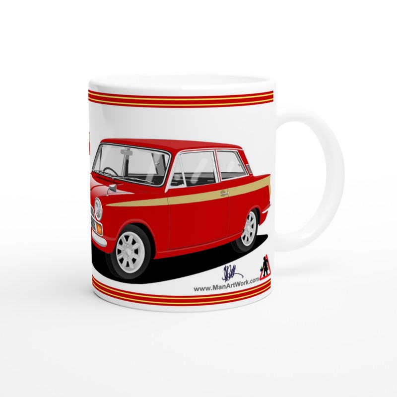Lotus Cortina Mk1 in Red Art Mug
