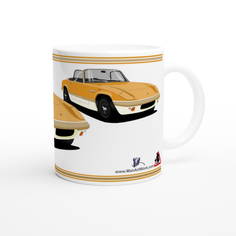 Lotus Elan Sprint Convertible in Orange Art Mug