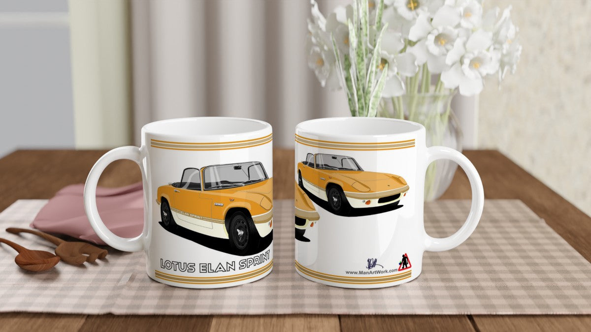 Lotus Elan Sprint Convertible in Orange Art Mug
