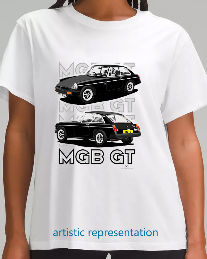 MG B GT Mk4 Rubber Bumper in Black Art T Shirt
