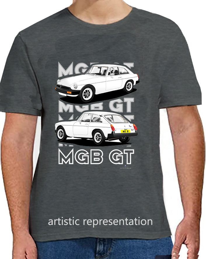 MG B GT Mk4 Rubber Bumper in White Art T Shirt