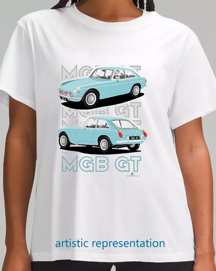 MG B GT Mk1 in Blue Art T Shirt