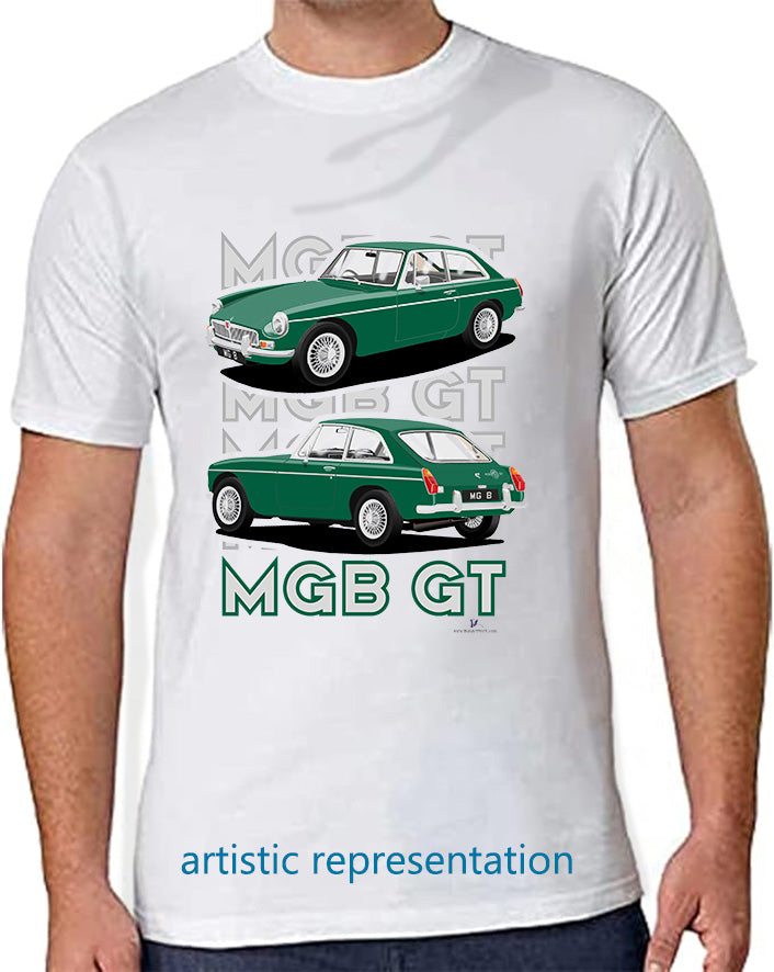 MG B GT Mk1 in Green Art T Shirt