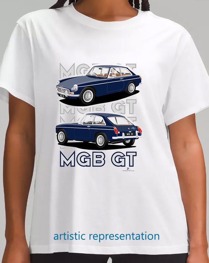 MG B GT Mk1 in Dark Blue Art T Shirt