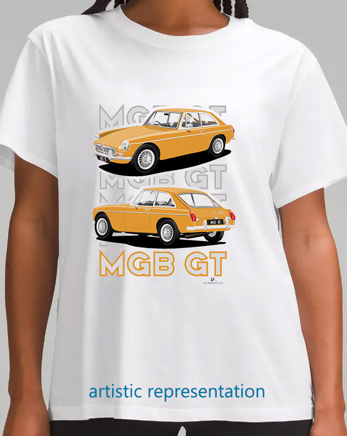 MG B GT Mk1 in Orange Art T Shirt