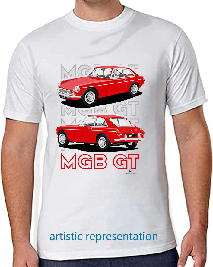 MG B GT Mk1 in Red Art T Shirt