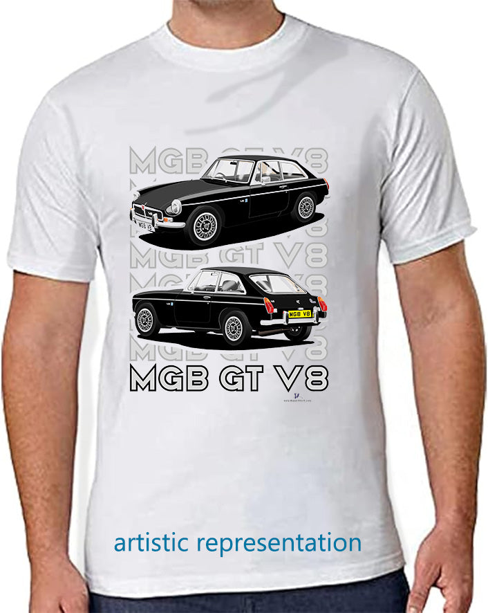 MG B GT V8 in Black T Shirt