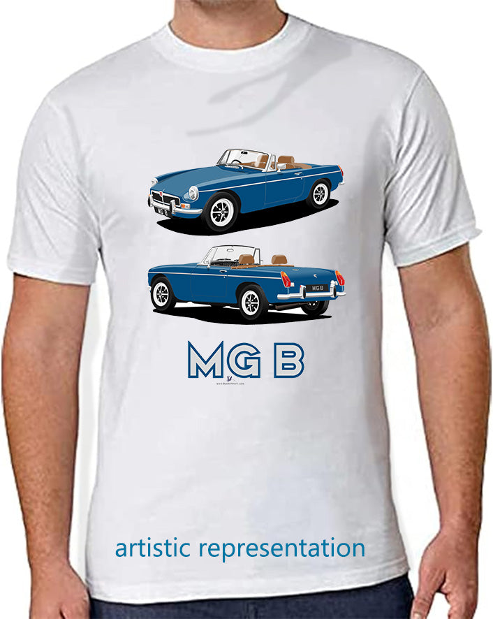 MG B Roadster Mk3 in Blue T Shirt
