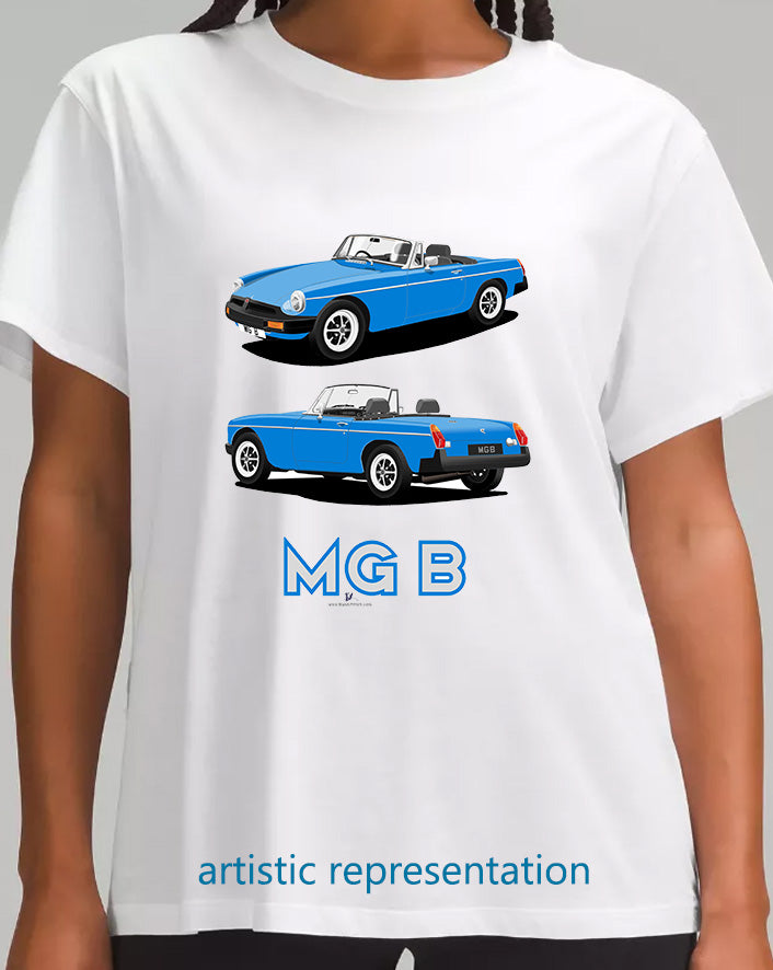 MG B Roadster MK4 in Blue T Shirt